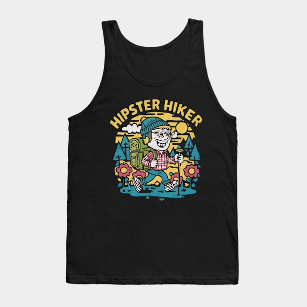 The hipster hiker funny hiker shirt Tank Top by ARTA-ARTS-DESIGNS